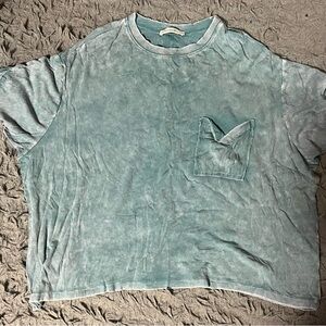 Zenana Outfitters Teal Short Sleeve Top with Pocket